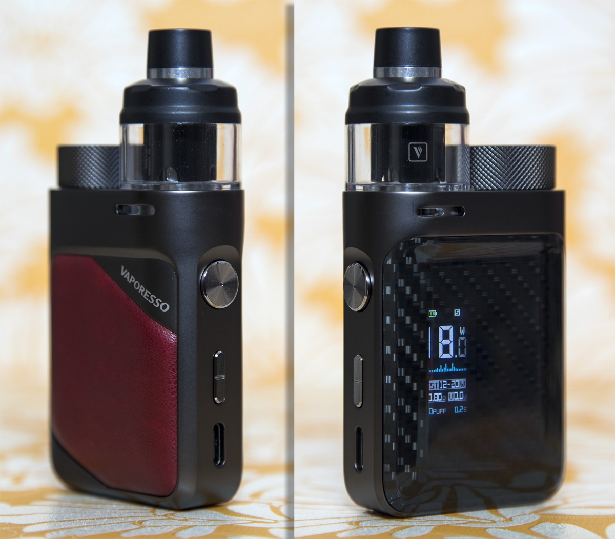 Vaporesso Swag PX80 screen and leather